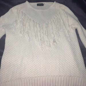 Mustard Seed Sweaters - Never worn white Mustard Seed Sweater with tassels Mustard Seed Sweaters - Never worn white Mustard Seed Sweater with tassels